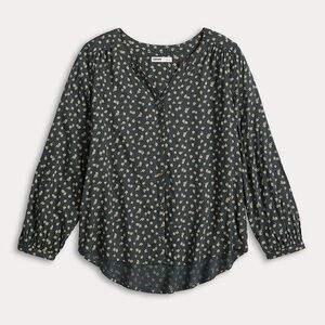 🖤 Sonoma Goods For Life Femme Button Button Through Top L
